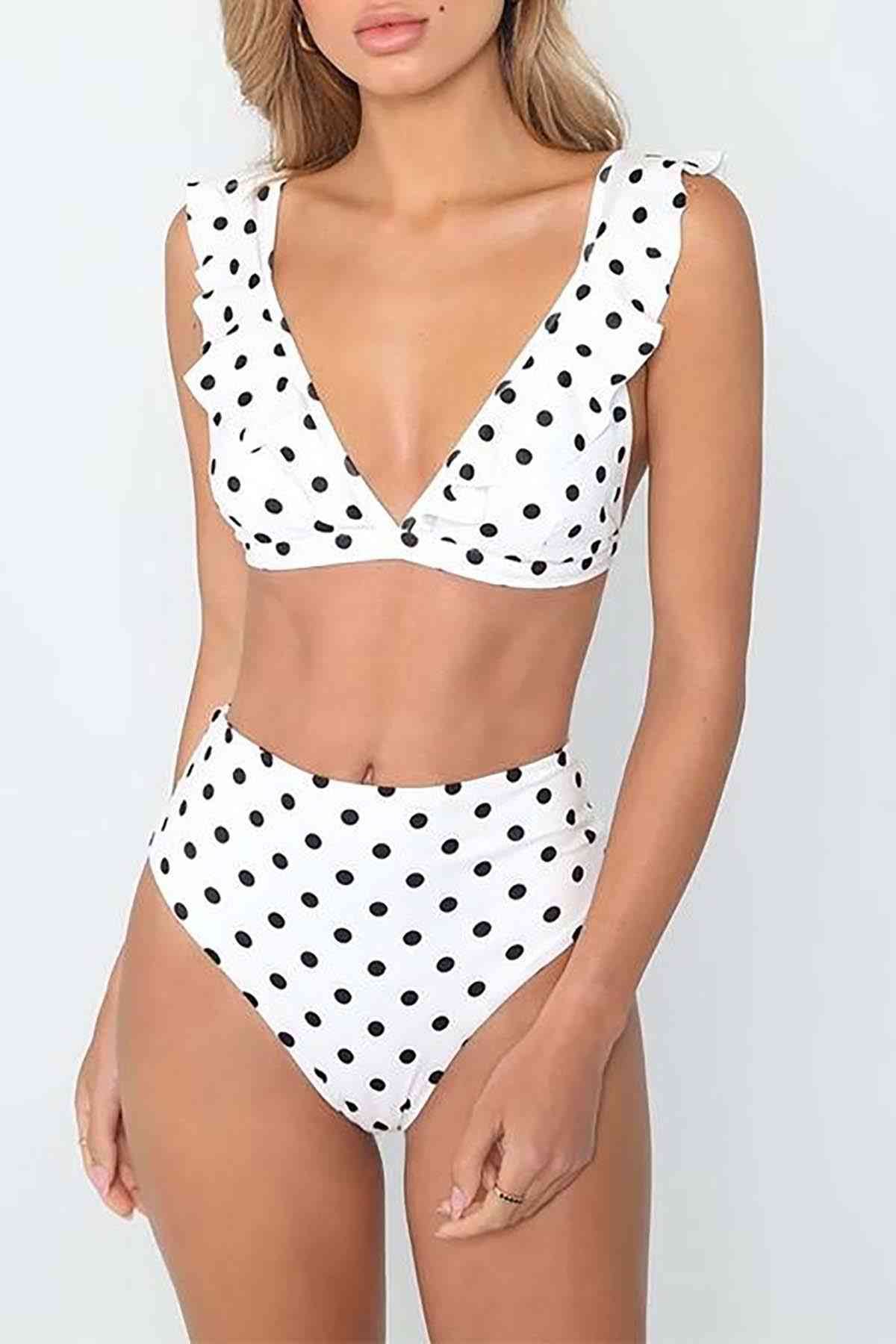 Puantiyeli Bikini Takım Beyaz - 10060.1834.