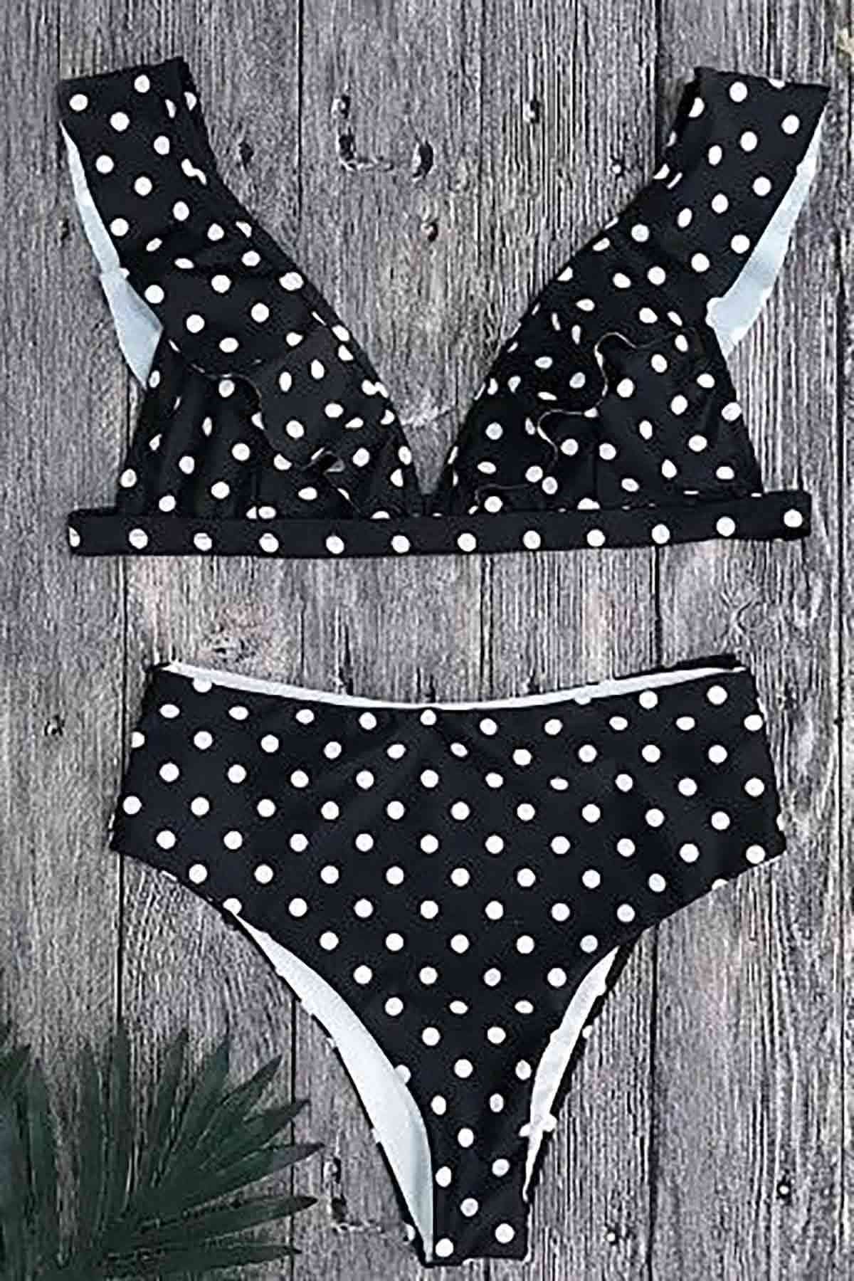 Puantiyeli Bikini Takım Siyah - 10060.1834.