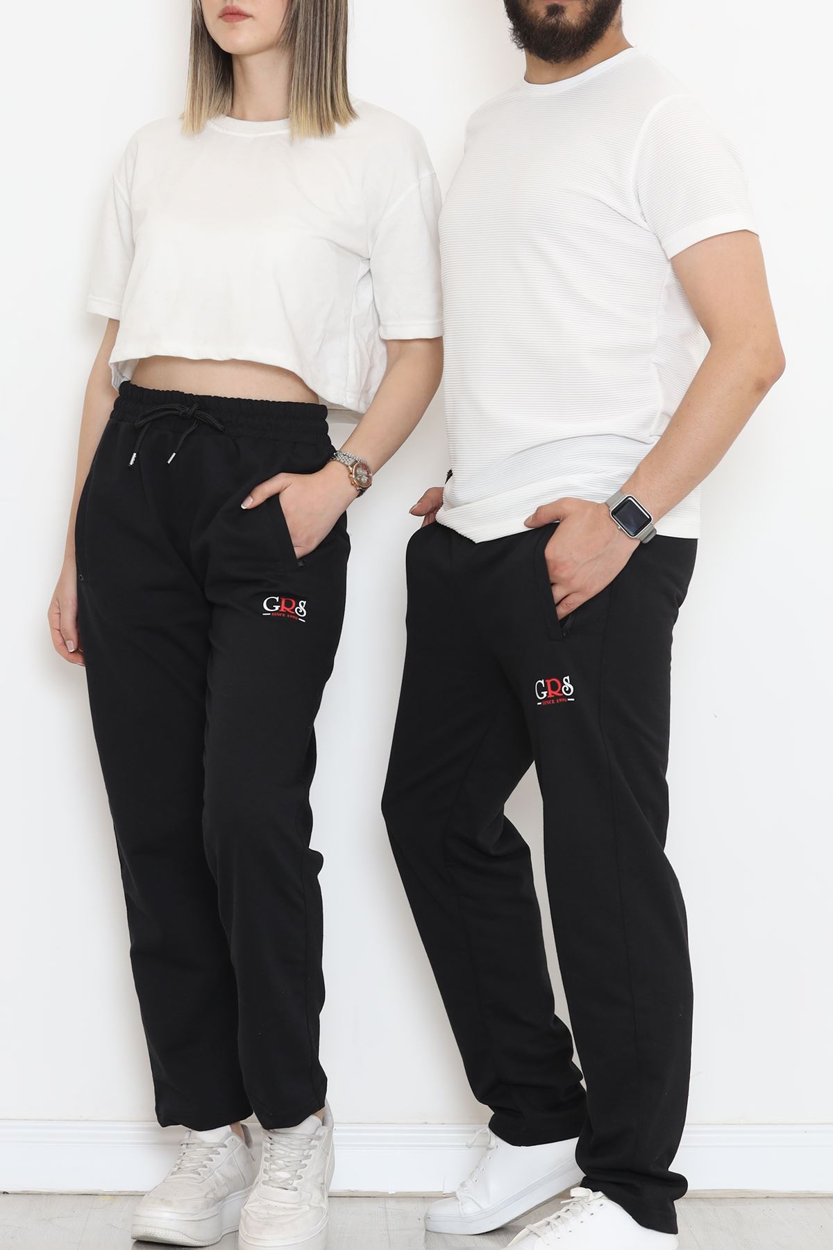 Baskılı Unisex Eşofman Altı Siyah - 9240.1820.